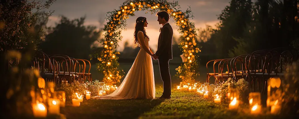 Exclusive & luxe micro-wedding setup with elegant décor